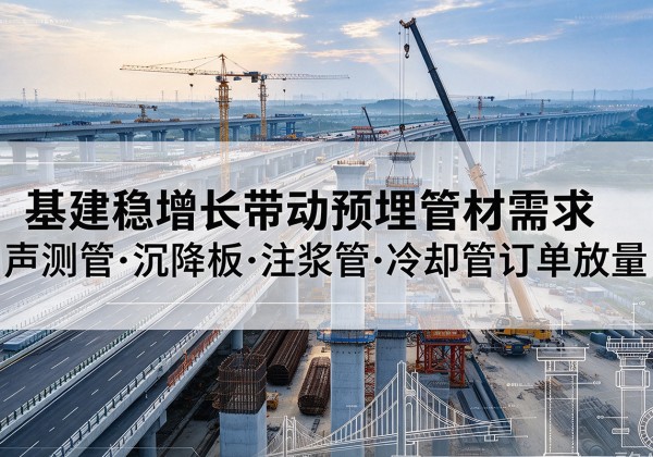 湘西基建稳增长带动预埋监测管材需求，声测管、沉降板、注浆管订单持续放量